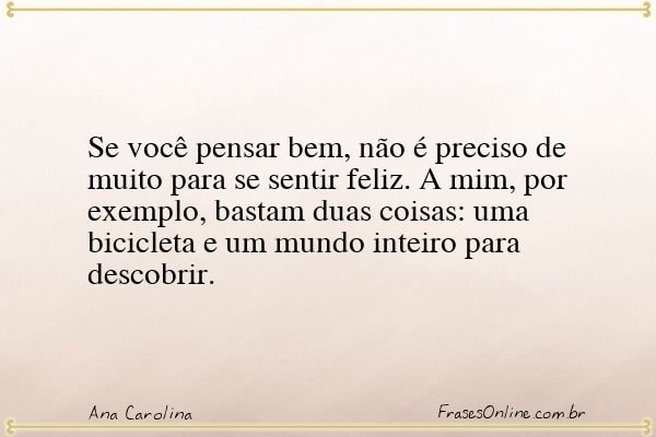 Frase de Ana Carolina