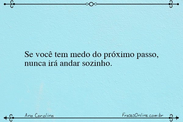 Frase de Ana Carolina