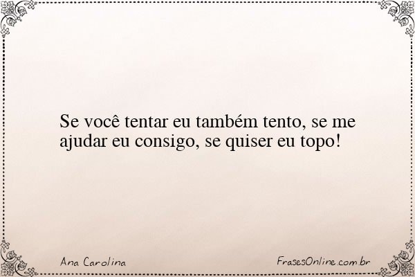Frase de Ana Carolina