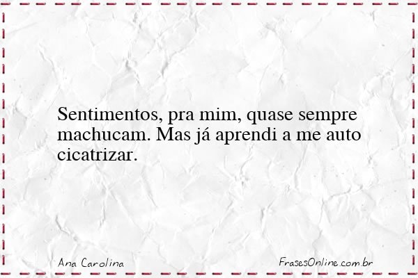 Frase de Ana Carolina