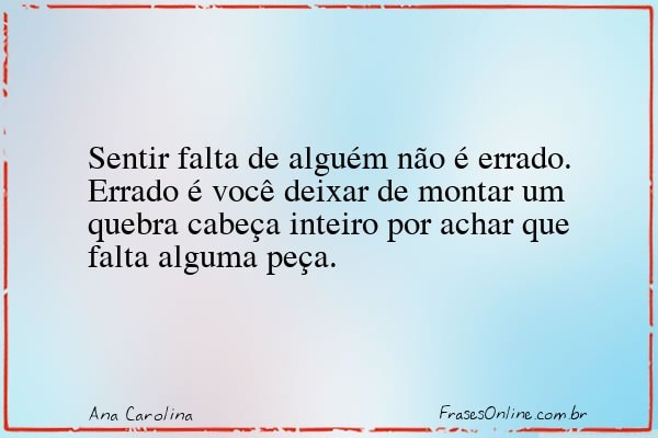 Frase de Ana Carolina