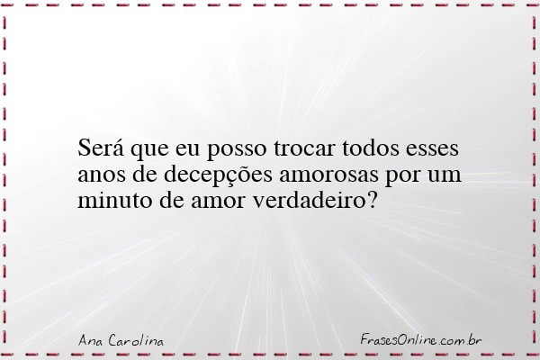 Frase de Ana Carolina