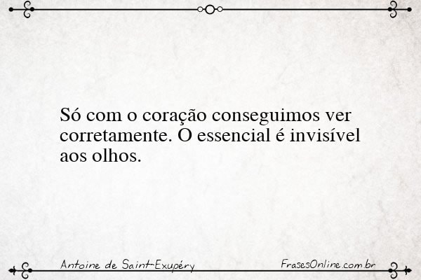 Frase de Antoine de Saint-Exupéry
