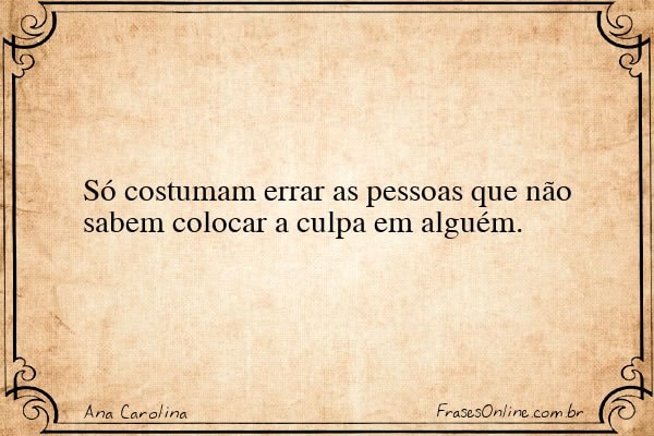 Frase de Ana Carolina