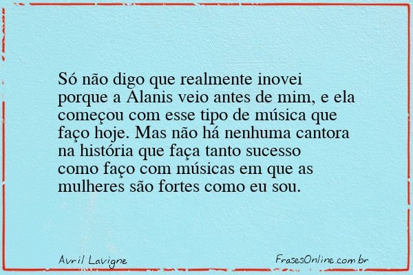 Frase de Avril Lavigne