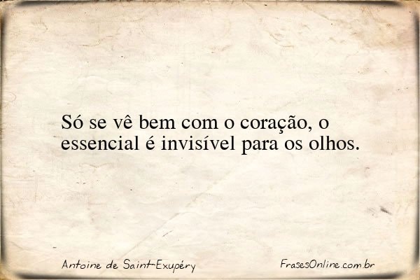 Frase de Antoine de Saint-Exupéry