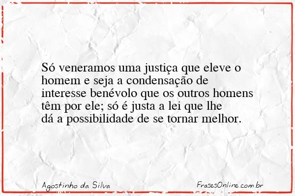 Frase de Agostinho da Silva