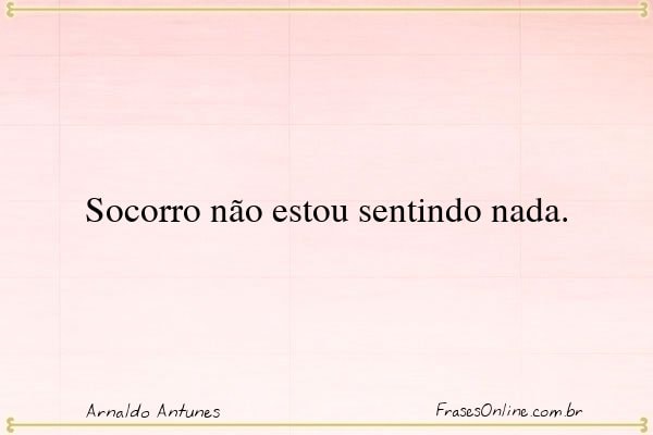Frase de Arnaldo Antunes