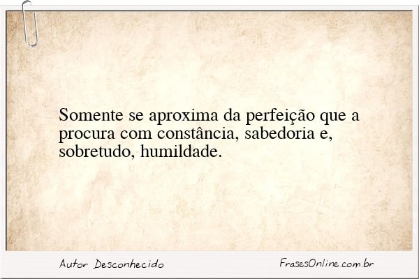 Frase de Autor Desconhecido