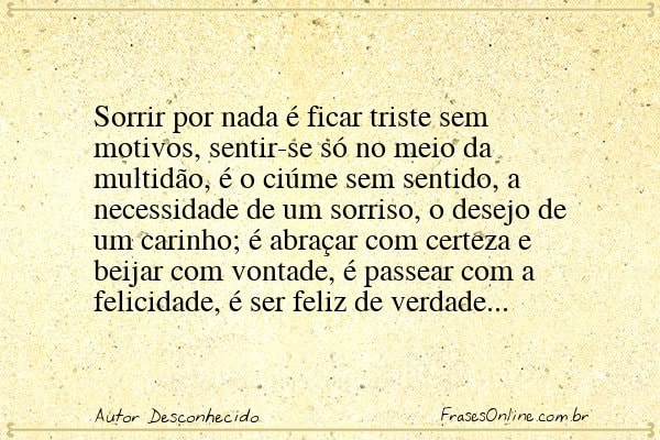 Frase de Autor Desconhecido