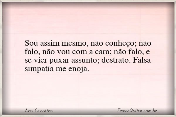 Frase de Ana Carolina