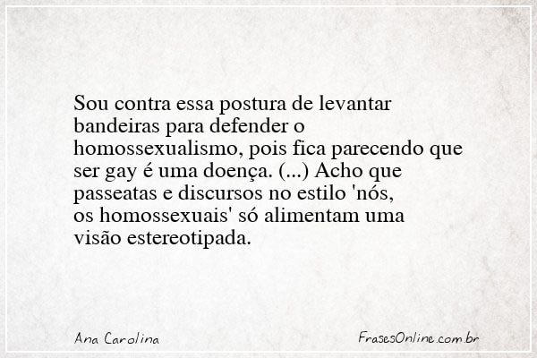 Frase de Ana Carolina