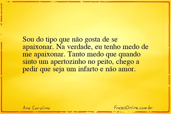 Frase de Ana Carolina