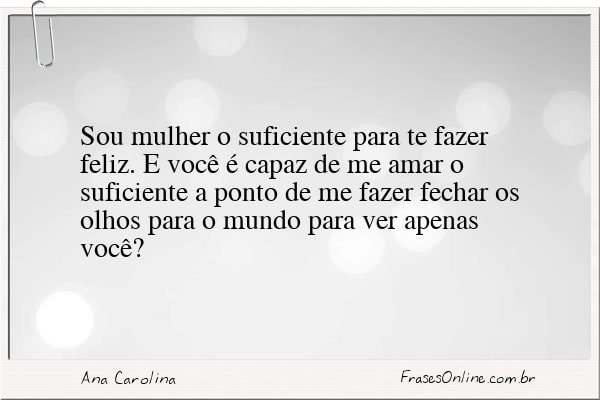 Frase de Ana Carolina