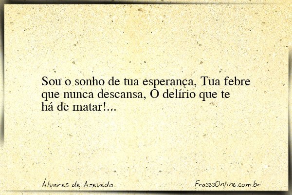 Frase de Álvares de Azevedo