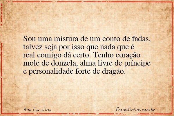 Frase de Ana Carolina