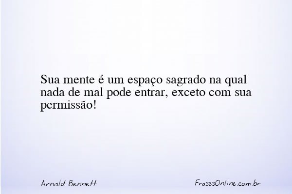 Frase de Arnold Bennett