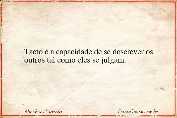 Frase de Abraham Lincoln