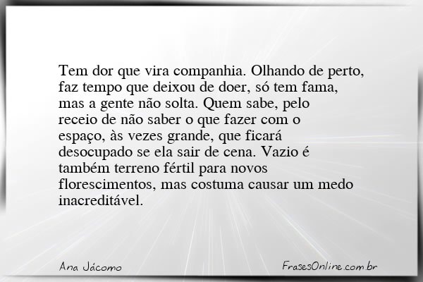 Frase de Ana Jácomo