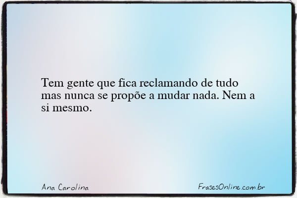 Frase de Ana Carolina