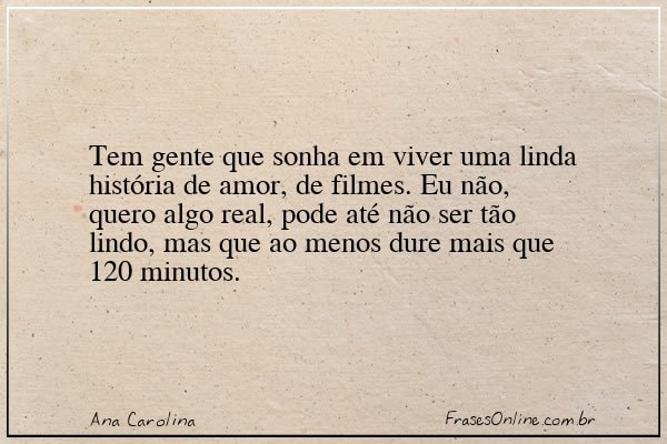 Frase de Ana Carolina