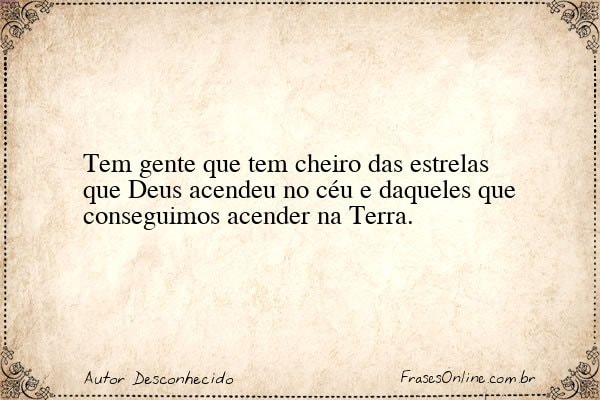 Frase de Autor Desconhecido