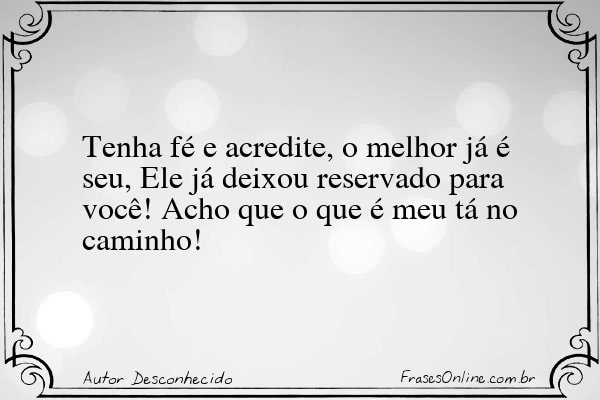 Frase de Autor Desconhecido