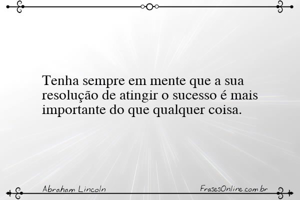 Frase de Abraham Lincoln