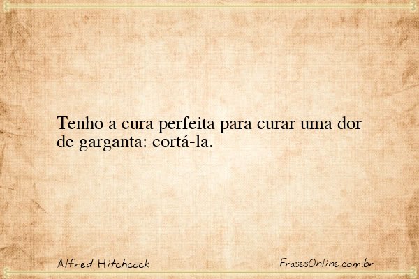 Frase de Alfred Hitchcock