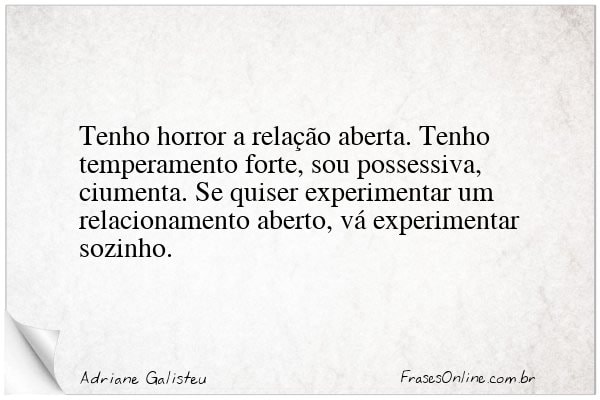 Frase de Adriane Galisteu