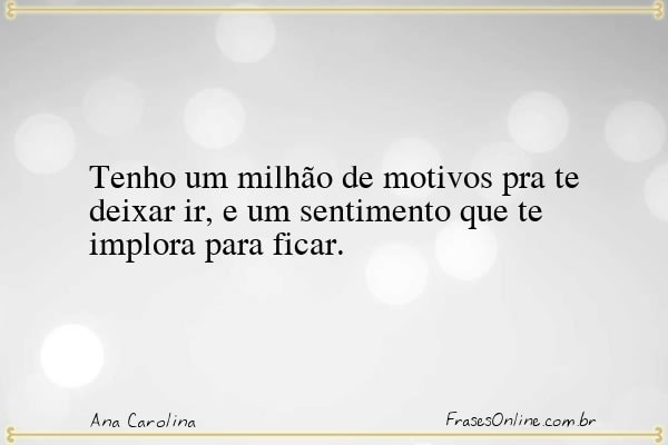 Frase de Ana Carolina