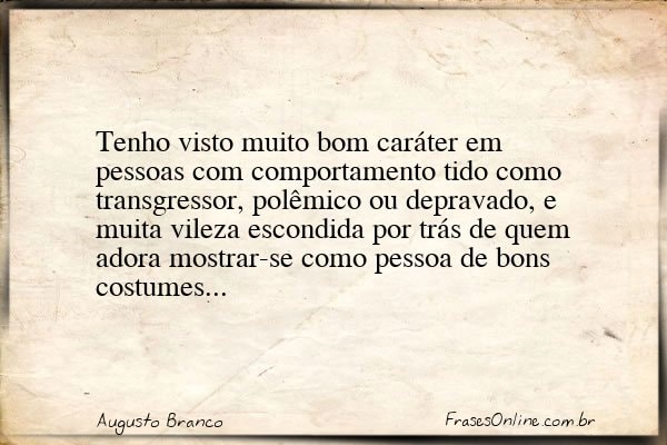 Frase de Augusto Branco