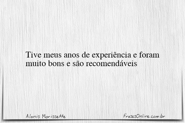 Frase de Alanis Morissette