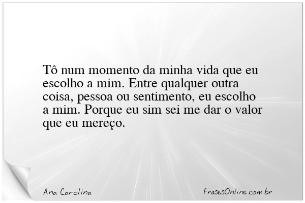 Frase de Ana Carolina