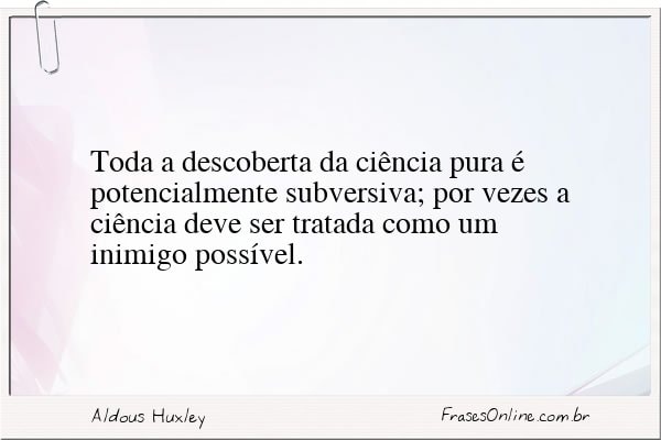 Frase de Aldous Huxley