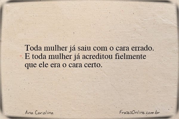 Frase de Ana Carolina