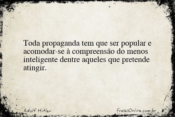 Frase de Adolf Hitler