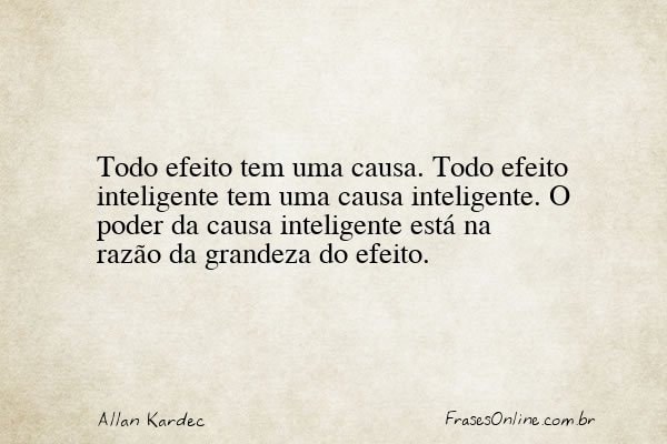 Frase de Allan Kardec