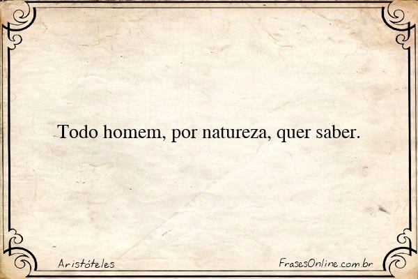 Frase de Aristóteles