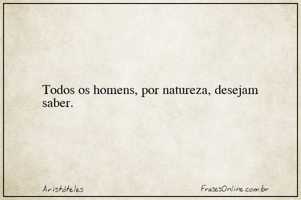 Frase de Aristóteles