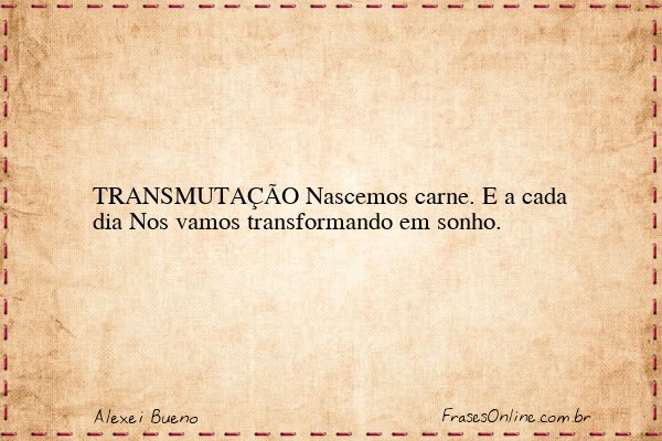 Frase de Alexei Bueno