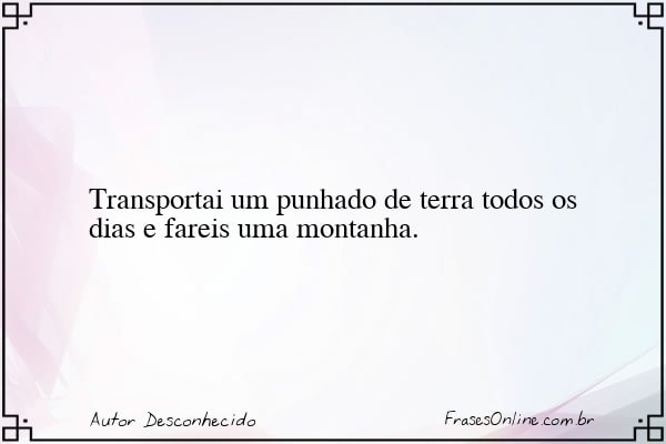 Frase de Autor Desconhecido