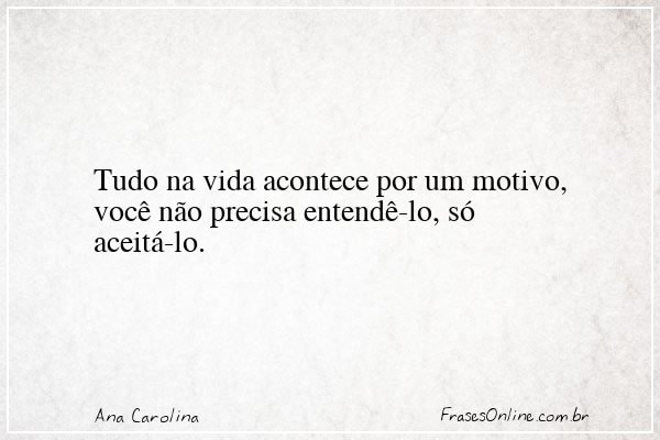 Frase de Ana Carolina