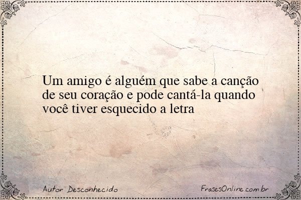 Frase de Autor Desconhecido