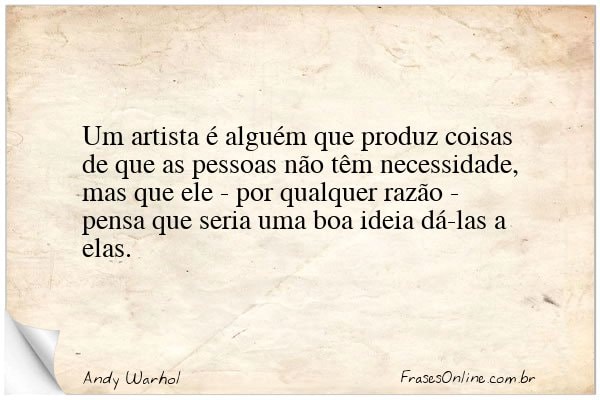 Frase de Andy Warhol