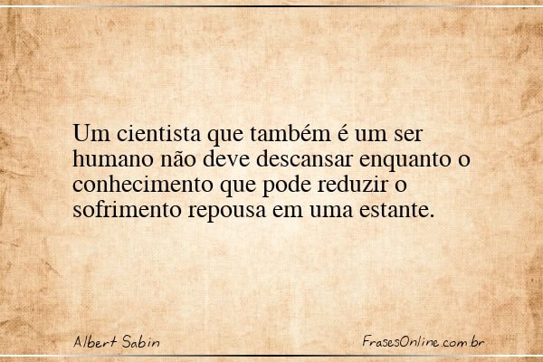 Frase de Albert Sabin