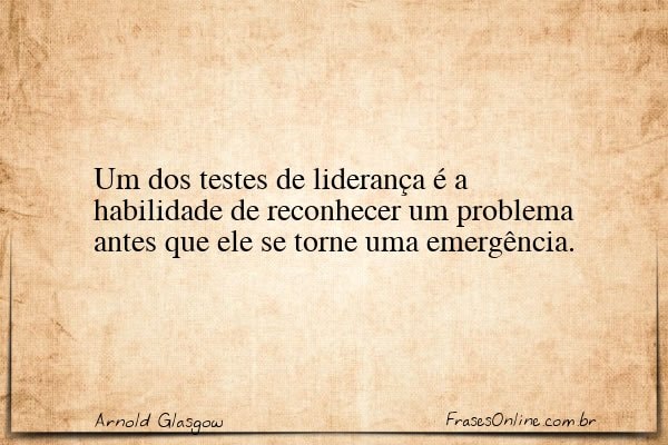Frase de Arnold Glasgow