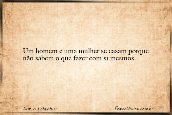 Frase de Anton Tchekhov