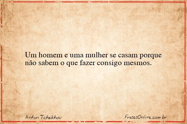 Frase de Anton Tchekhov