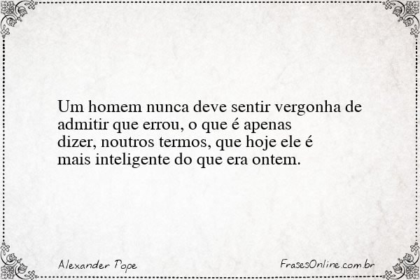 Frase de Alexander Pope